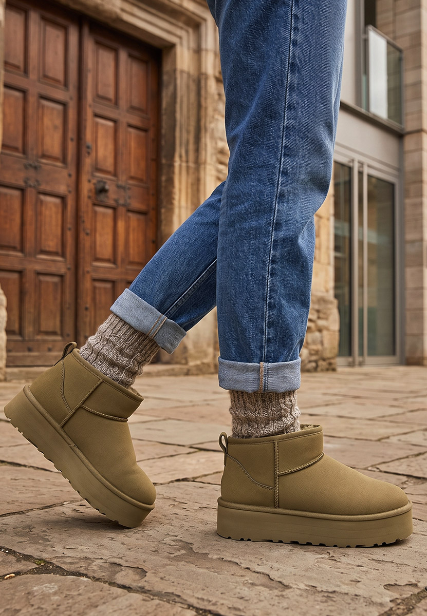 Μπότες τύπου UGG Sereena πρασινο