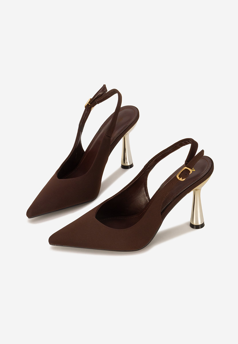 Γόβες slingback Anastassia καφε