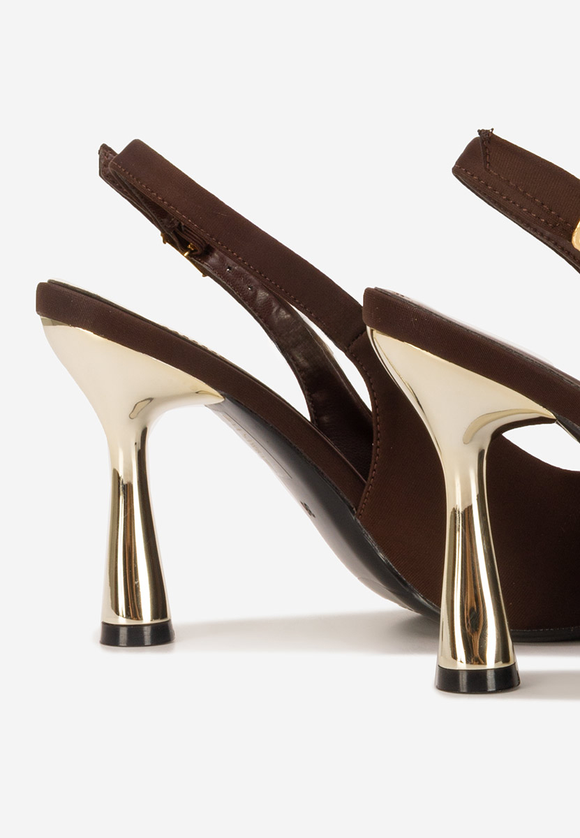 Γόβες slingback Anastassia καφε