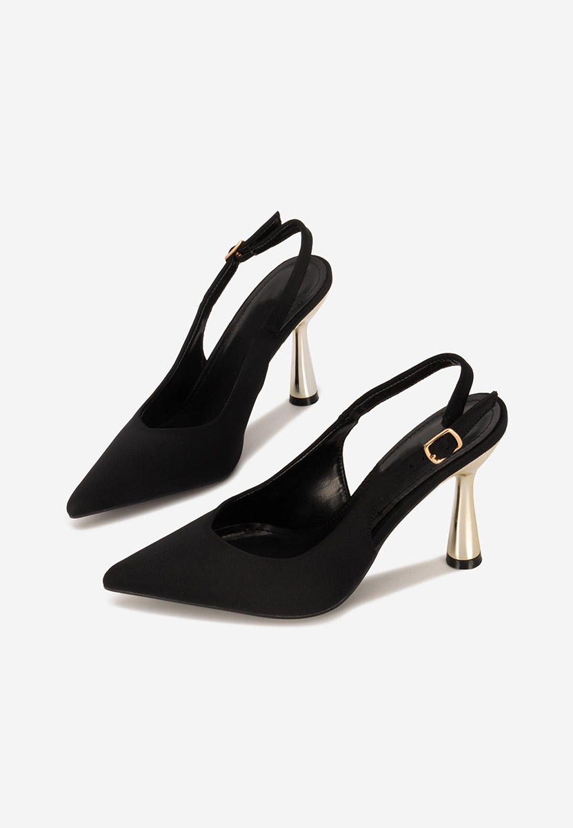 Γόβες slingback Anastassia μαύρα