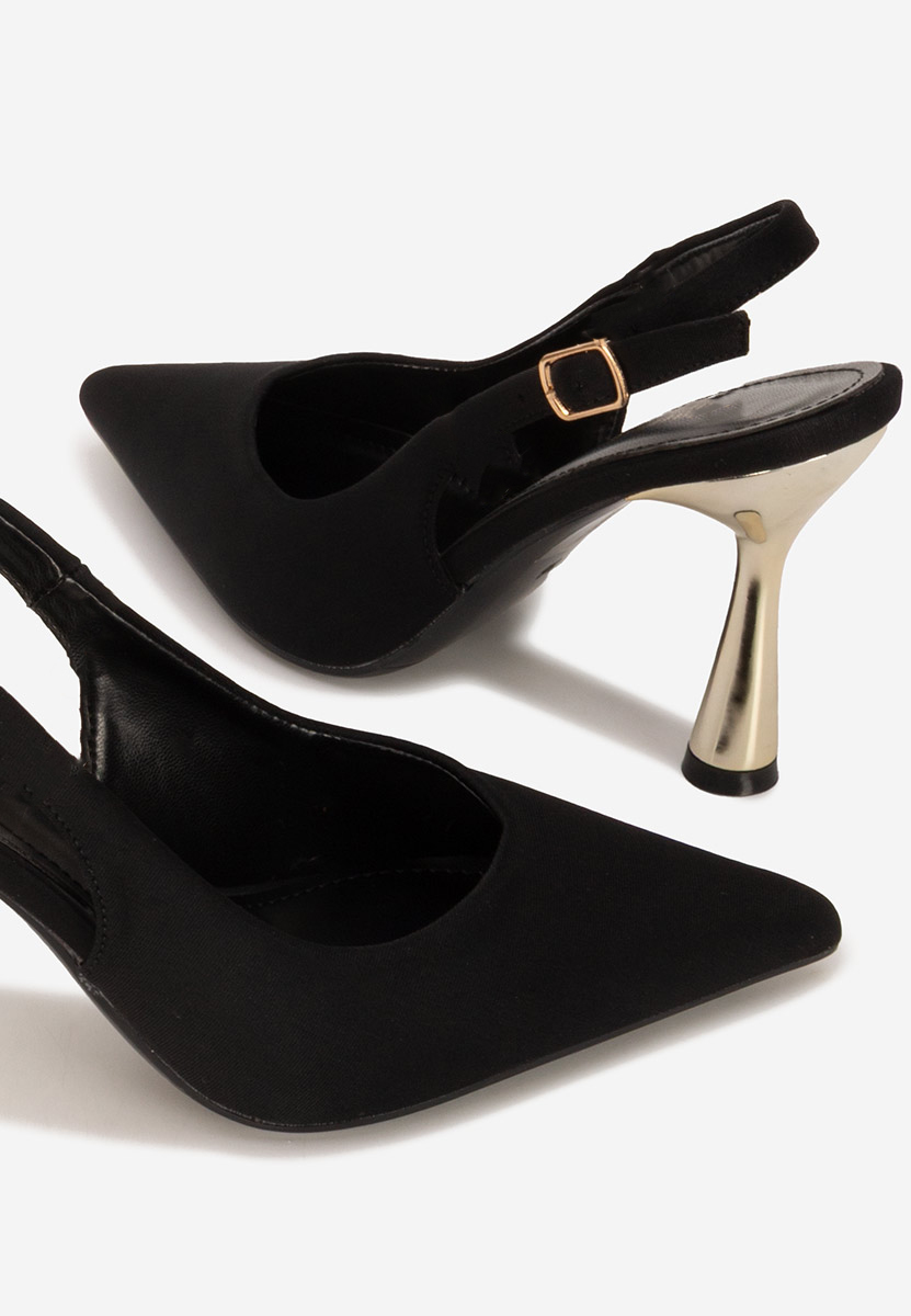 Γόβες slingback Anastassia μαύρα