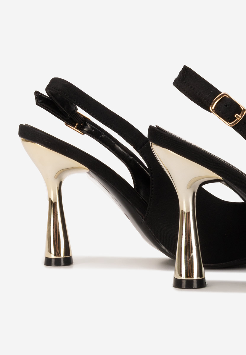 Γόβες slingback Anastassia μαύρα