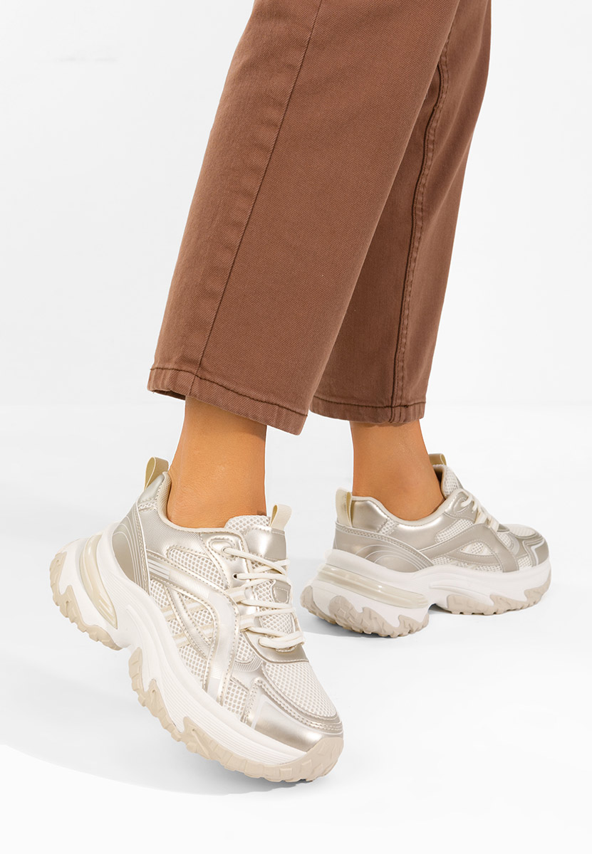 Sneakers με πλατφόρμα Jarina χρυσά