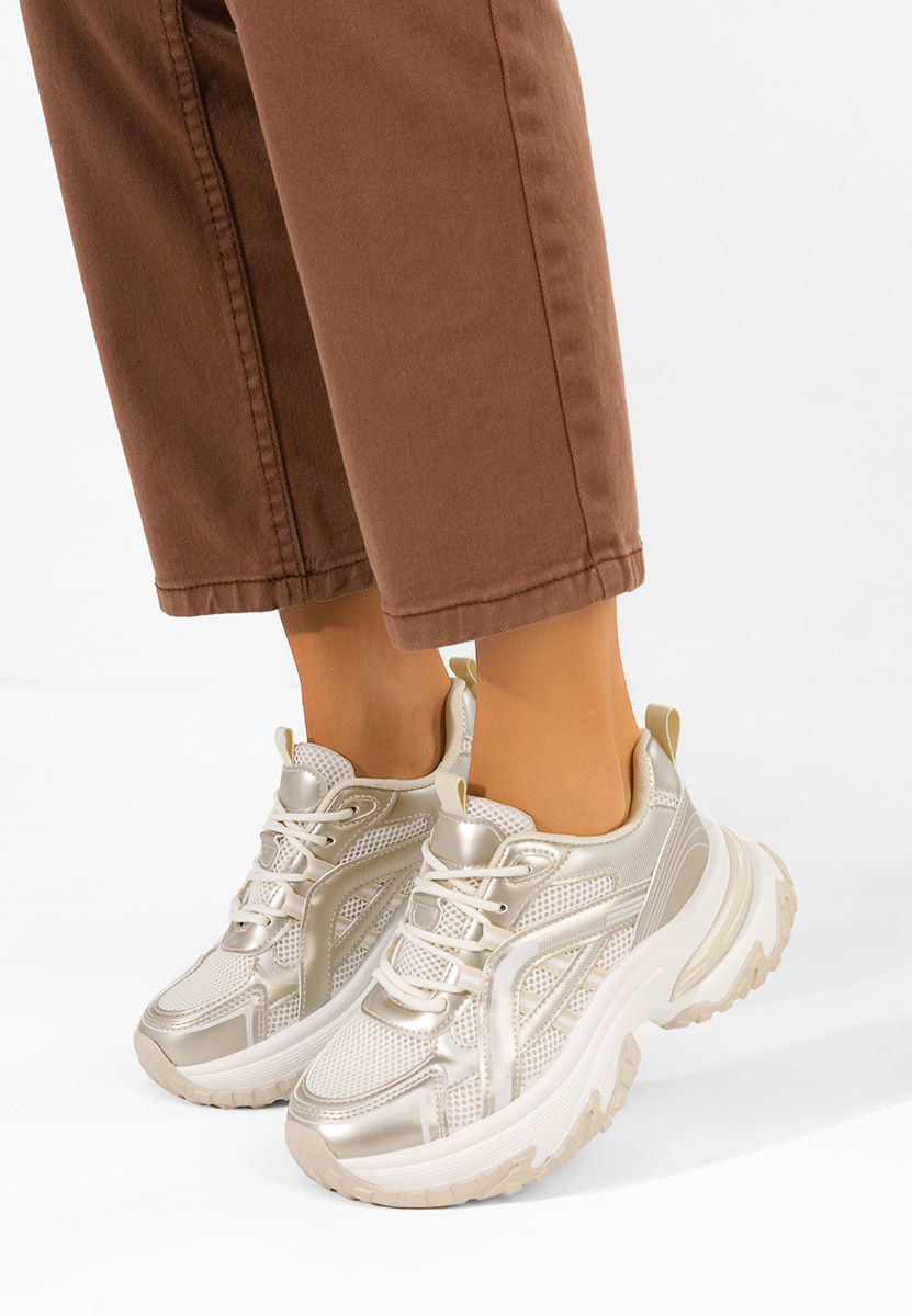 Sneakers με πλατφόρμα Jarina χρυσά