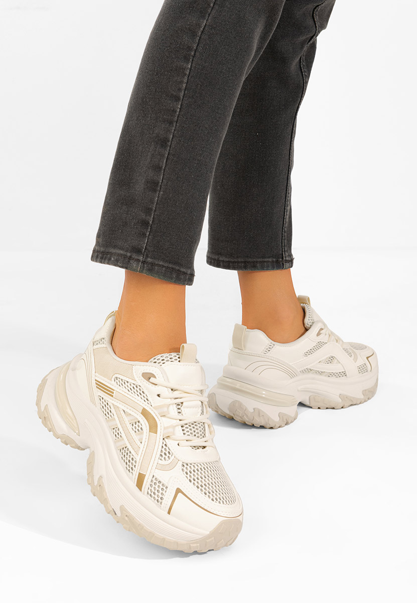 Sneakers με πλατφόρμα Jarina μπεζ