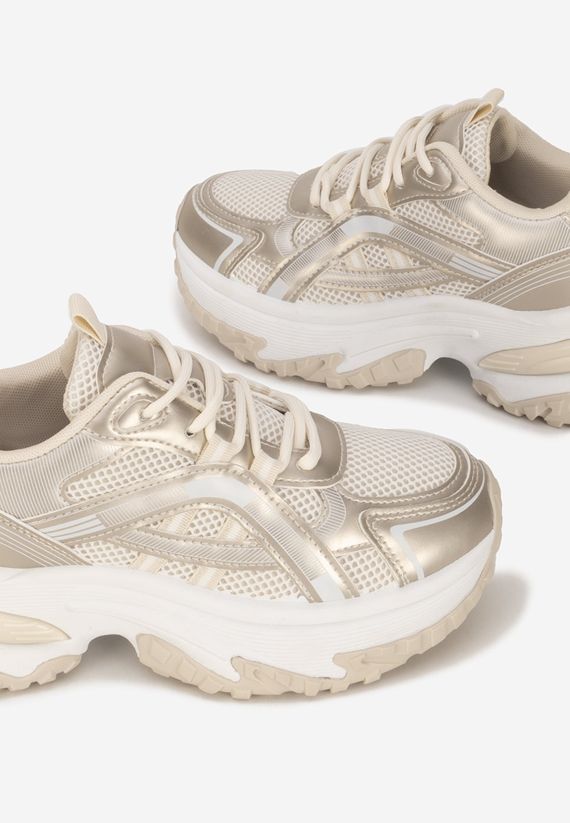 Sneakers με πλατφόρμα Jarina χρυσά