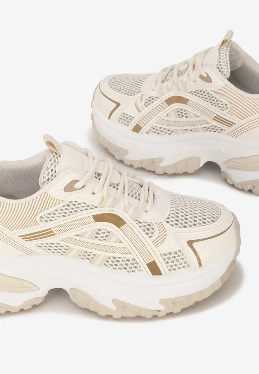 Sneakers με πλατφόρμα Jarina μπεζ