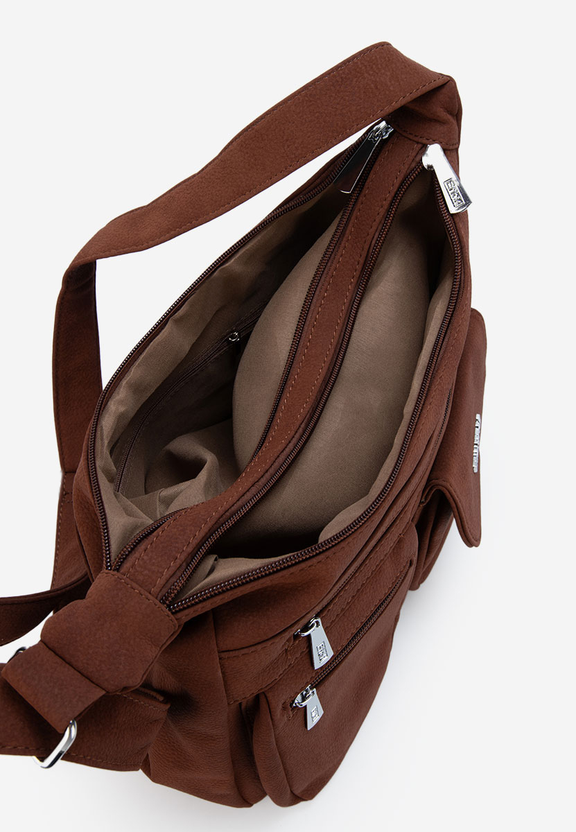 Τσάντα crossbody Rafaha καφέ
