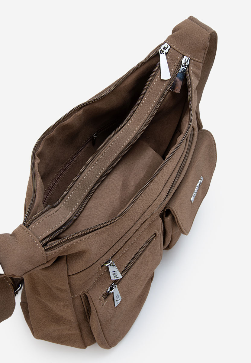 Τσάντα crossbody Rafaha V3 καφέ