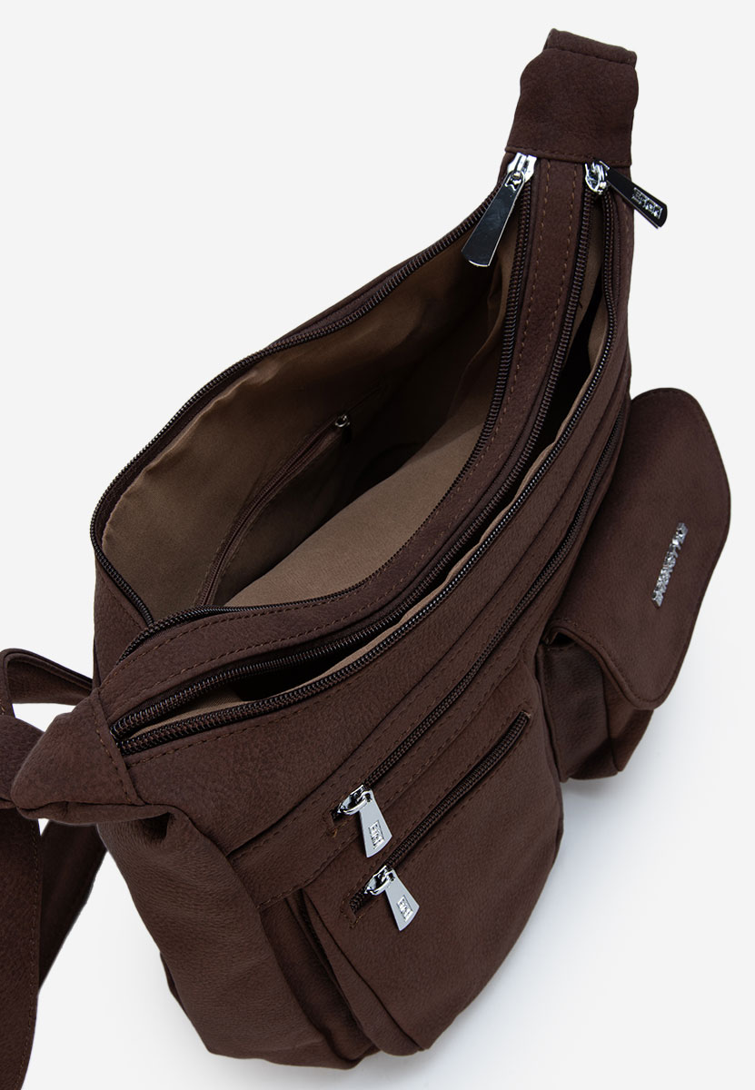 Τσάντα crossbody Rafaha V2 καφέ