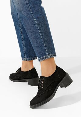 Γόβες με κορδόνια Slick μαύρα