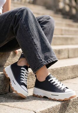 Γυναικεία πανινα πλατφόρμες Raviana V4 μαύρα