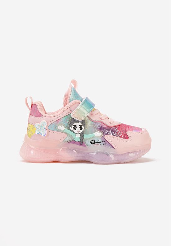 Ροζ sneakers για κορίτσια Happy Girl V1, Μέγεθος: 28- zapatos
