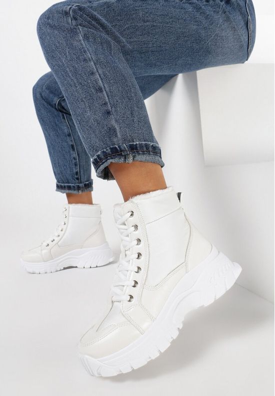Sneakers αστραγαλου γυναικεια Macey λευκά, Μέγεθος: 40- zapatos