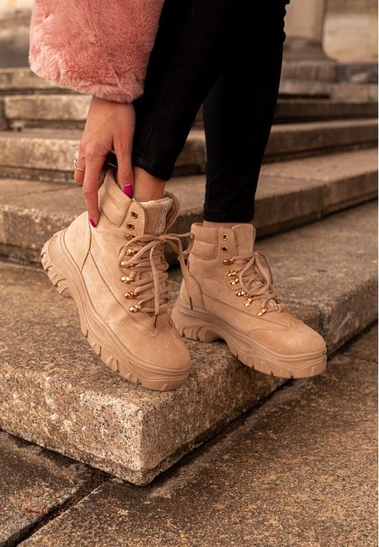 Sneakers αστραγαλου γυναικεια μπεζ Onisa, Μέγεθος: 37- zapatos