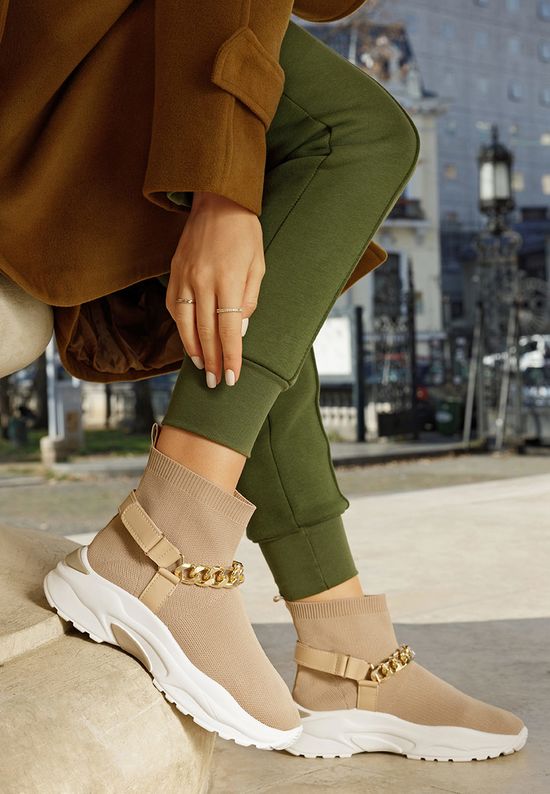 Sneakers αστραγαλου γυναικεια Gisella χακι, Μέγεθος: 39- zapatos