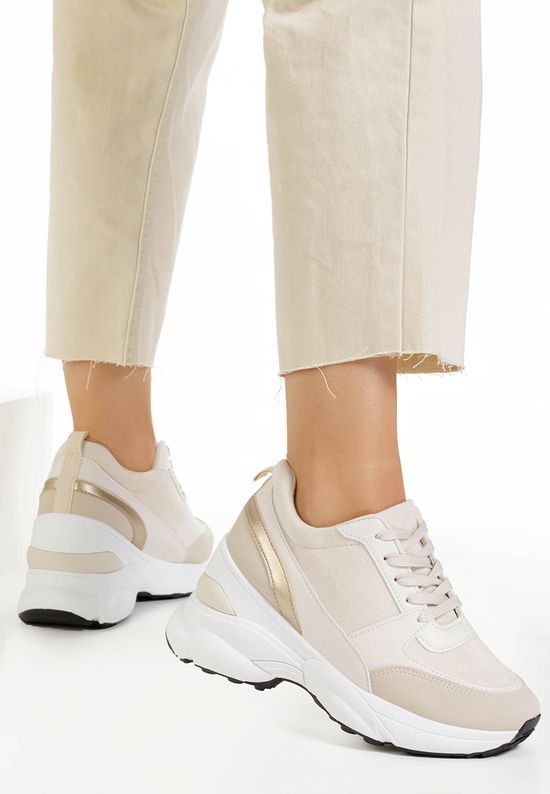 Sneakers Γυναικεία Jacqueline μπεζ, Μέγεθος: 40- zapatos