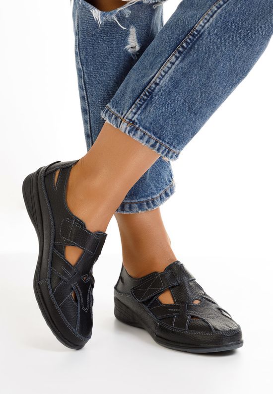 Δερμάτινες μπαλαρίνες Μαυρο Casima, Μέγεθος: 37- zapatos