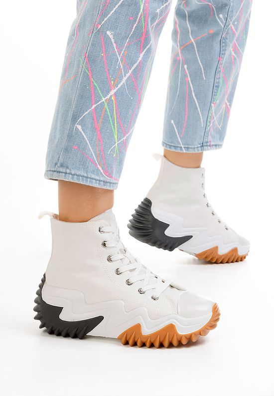 Γυναικεία Πάνινα Πλατφόρμες Takena V2 λευκά, Μέγεθος: 38- zapatos