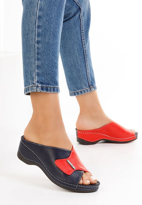Παντόφλες με πλατφόρμα Nudia κοκκινο, Μέγεθος: 39- zapatos