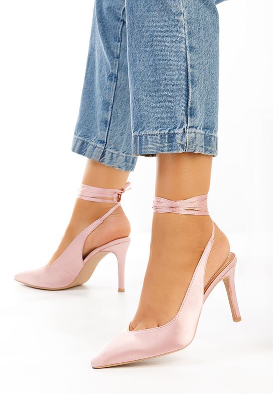 Γόβες με κορδόνια Laila V3 ροζ, Μέγεθος: 36- zapatos