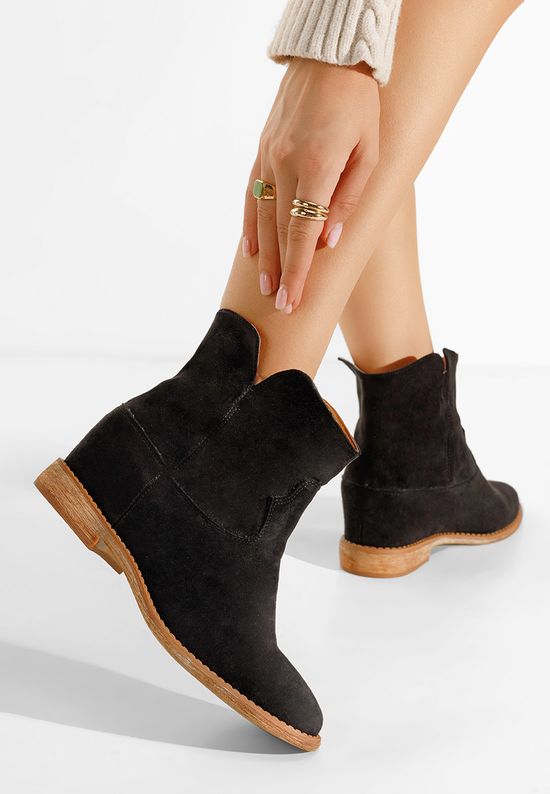 Πλατφόρμες μπότακια Μαύρα Acosta, Μέγεθος: 38- zapatos