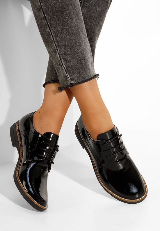 Oxford δερμάτινα γυναικεια Otivera V3 μαύρα, Μέγεθος: 37- zapatos