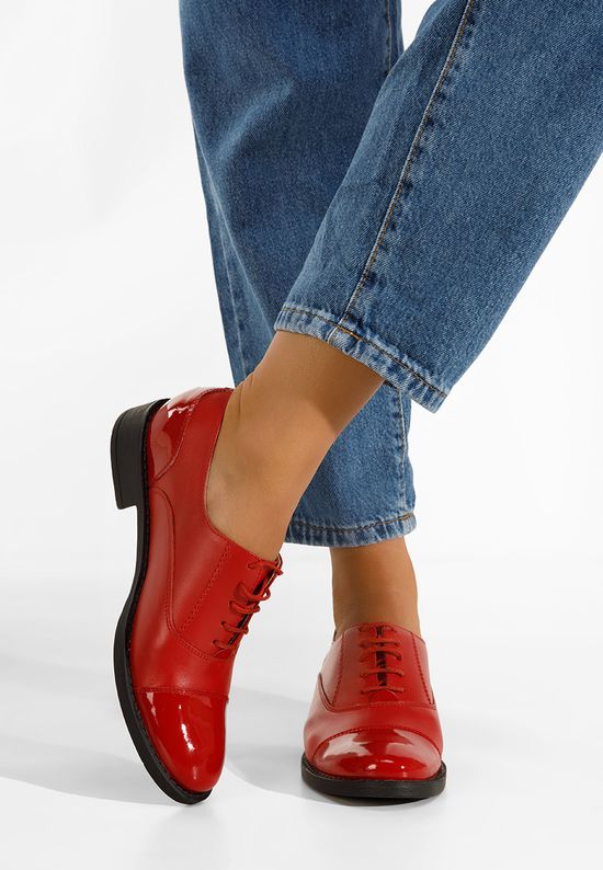 παπουτσια oxford γυναικεια κοκκινο Genave, Μέγεθος: 38- zapatos