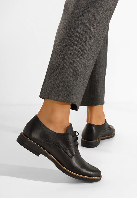 Oxford δερμάτινα γυναικεια Otivera μαύρα, Μέγεθος: 36- zapatos