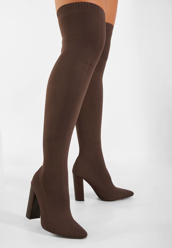 Ψηλές μπότες καφε Herrera, Μέγεθος: 38- zapatos