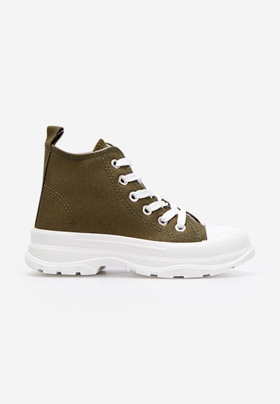 Χακί παιδικά πάνινα παπούτσια Concept A, Μέγεθος: 26- zapatos