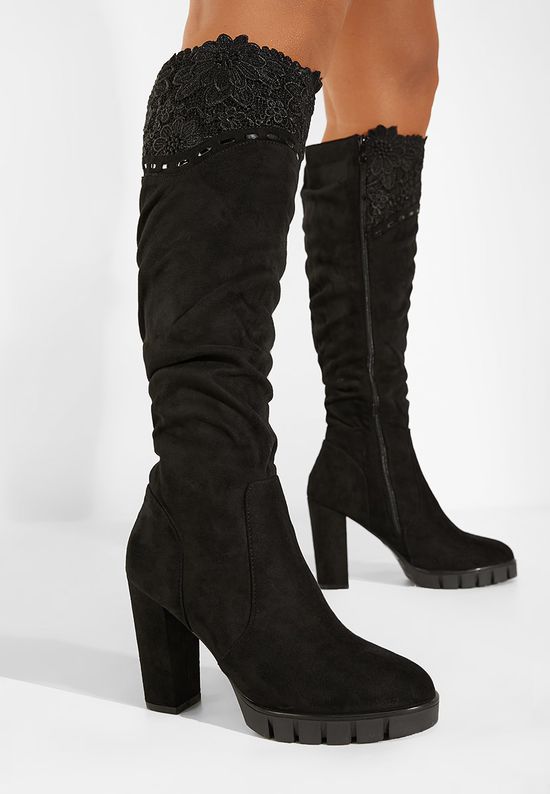 Ψηλές μπότες Μαύρα Vienne, Μέγεθος: 36- zapatos