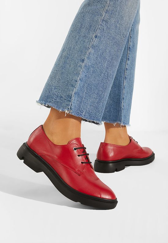 Oxford δερμάτινα γυναικεια κοκκινο Pelado, Μέγεθος: 40- zapatos
