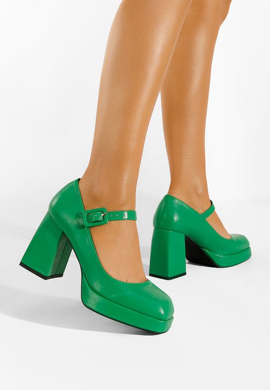 Γόβες πρασινο Grana, Μέγεθος: 37- zapatos