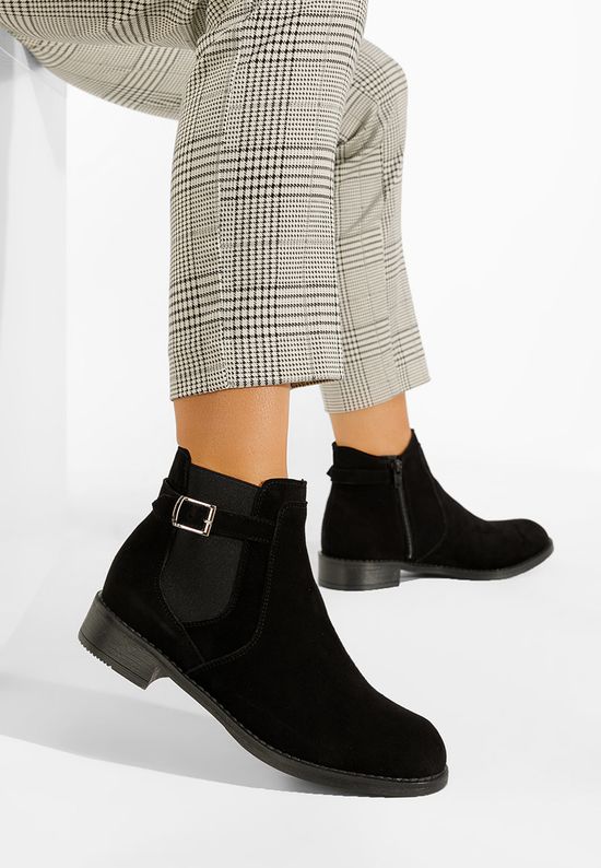 Γυναικεία δερμάτινα μποτάκια Μαύρα Antequera V2, Μέγεθος: 36- zapatos