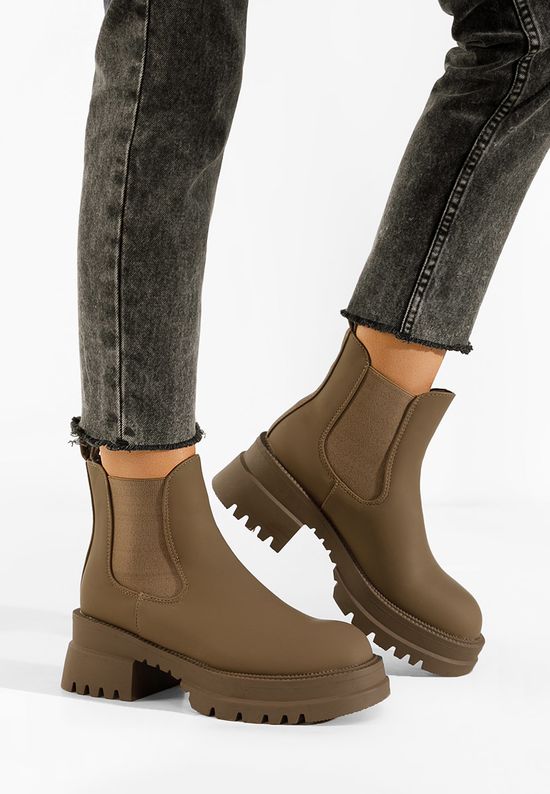 Γυναικεία μποτάκια Χακι Rina, Μέγεθος: 39- zapatos