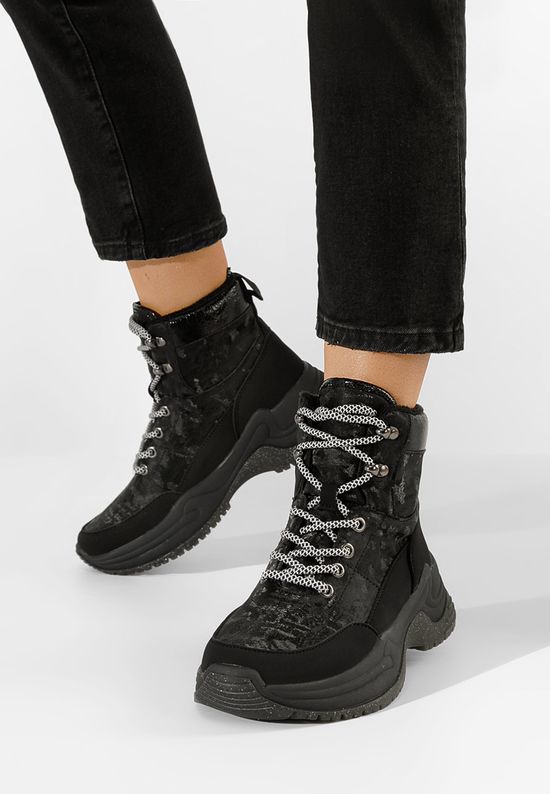 Sneakers αστραγαλου γυναικεια Madeca μαύρα, Μέγεθος: 38- zapatos