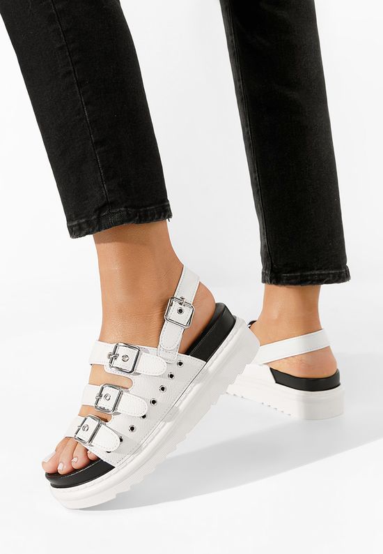 Πέδιλα πλατφορμεσ Edena λευκά, Μέγεθος: 40- zapatos