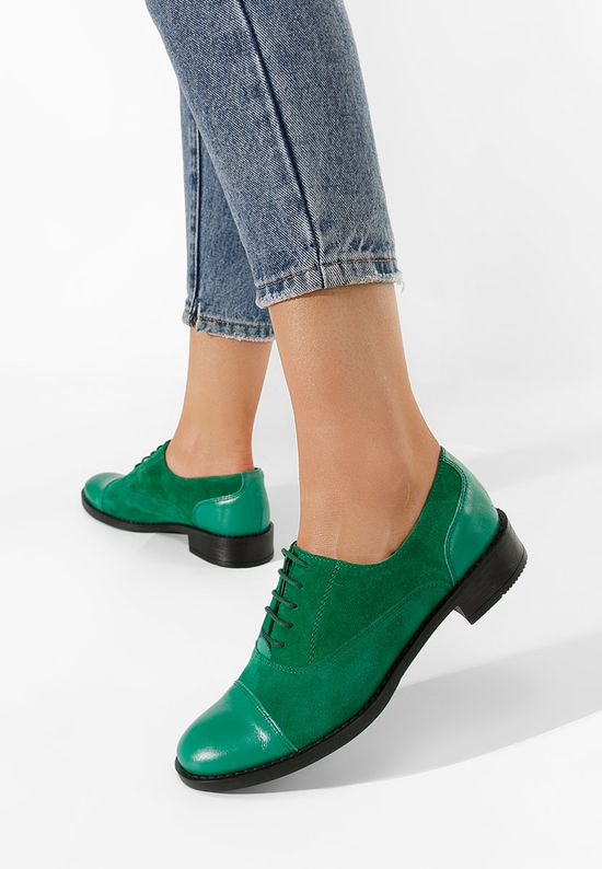 παπουτσια oxford γυναικεια πρασινο Genave, Μέγεθος: 41- zapatos