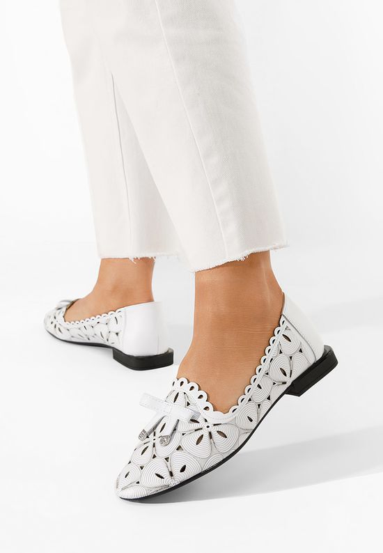Μοκασίνια  γυναικεια Gradia λευκά, Μέγεθος: 41- zapatos