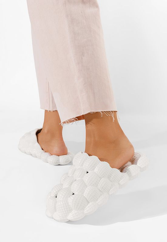 Παντόφλες γυναικειεσ Kalona λευκά, Μέγεθος: 38/39- zapatos