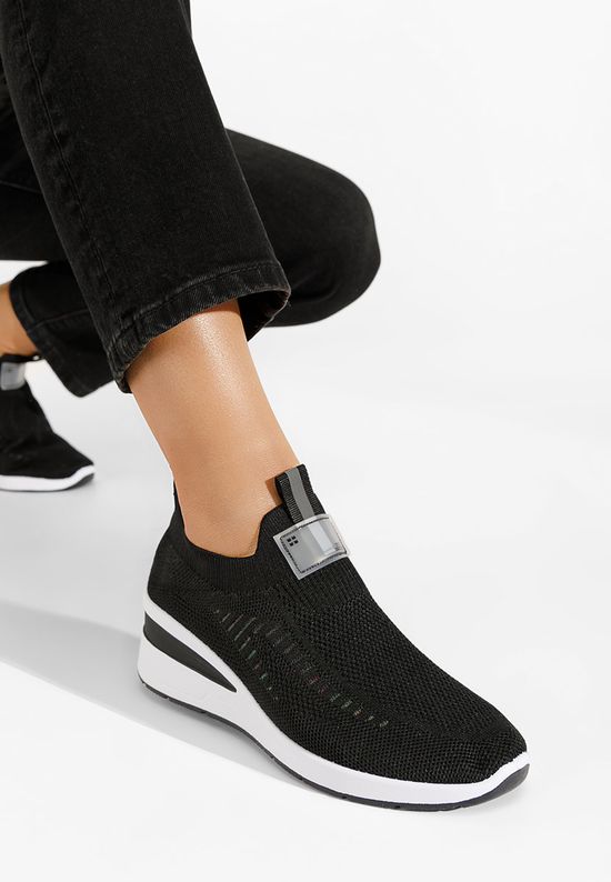 Sneakers με πλατφόρμα Lomira μαύρα, Μέγεθος: 38- zapatos