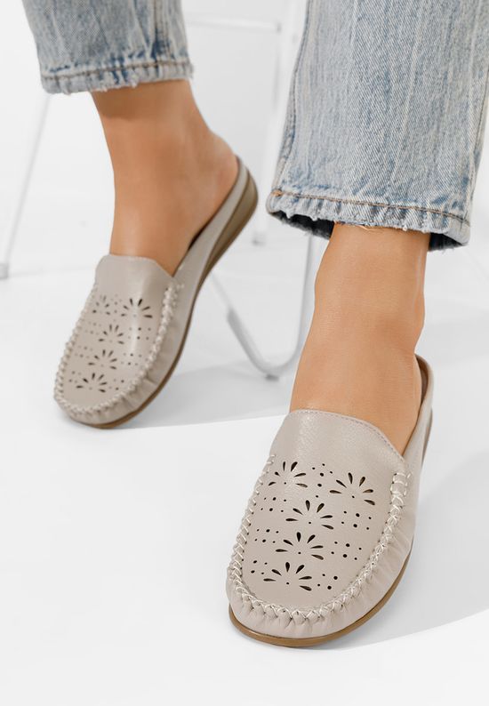 Μπεζ mules Pianura, Μέγεθος: 37- zapatos