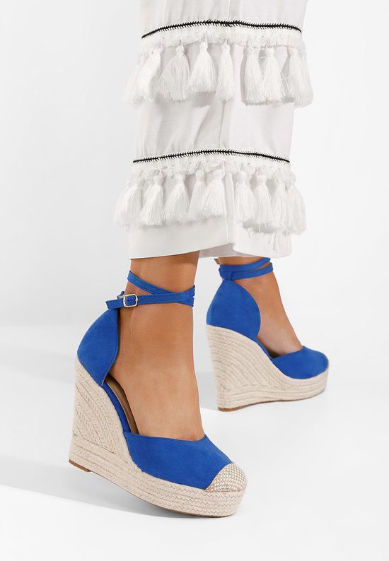 Πέδιλα πλατφόρμες Saniza V2 μπλε, Μέγεθος: 40- zapatos