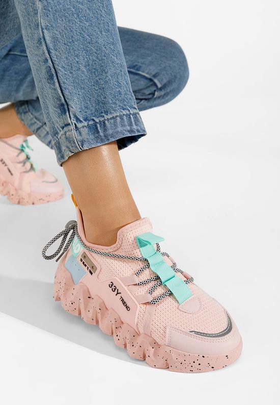 Sneakers γυναικεια Caledonia ροζ, Μέγεθος: 38- zapatos