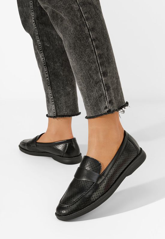 Μοκασίνια  γυναικεια Morvana μαύρα, Μέγεθος: 36- zapatos