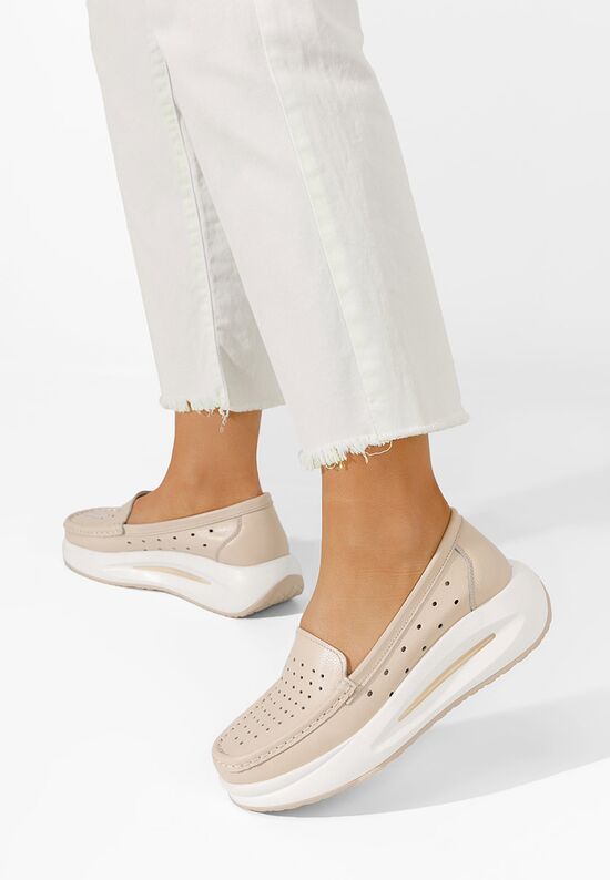 Loafers γυναικεια Laurea μπεζ, Μέγεθος: 35- zapatos
