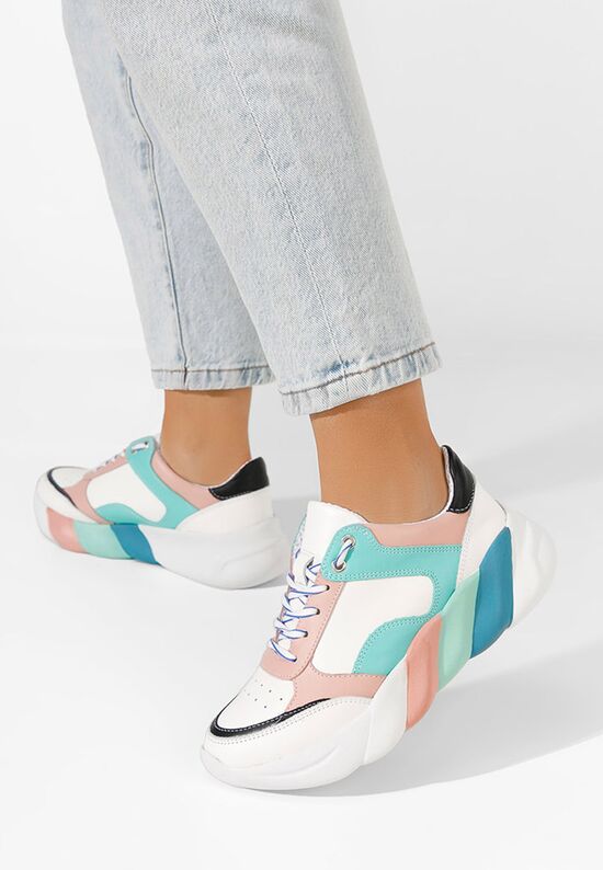 Sneakers γυναικεια δερματινα Searra πολυχρωμο, Μέγεθος: 37- zapatos