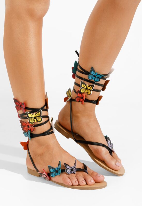 Σανδάλια Ρωμαϊκά Mariposa Μαύρα, Μέγεθος: 38- zapatos