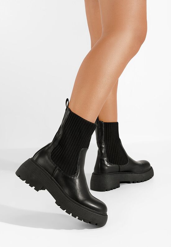 Γυναικεία μποτάκια Ezora Μαύρα, Μέγεθος: 37- zapatos